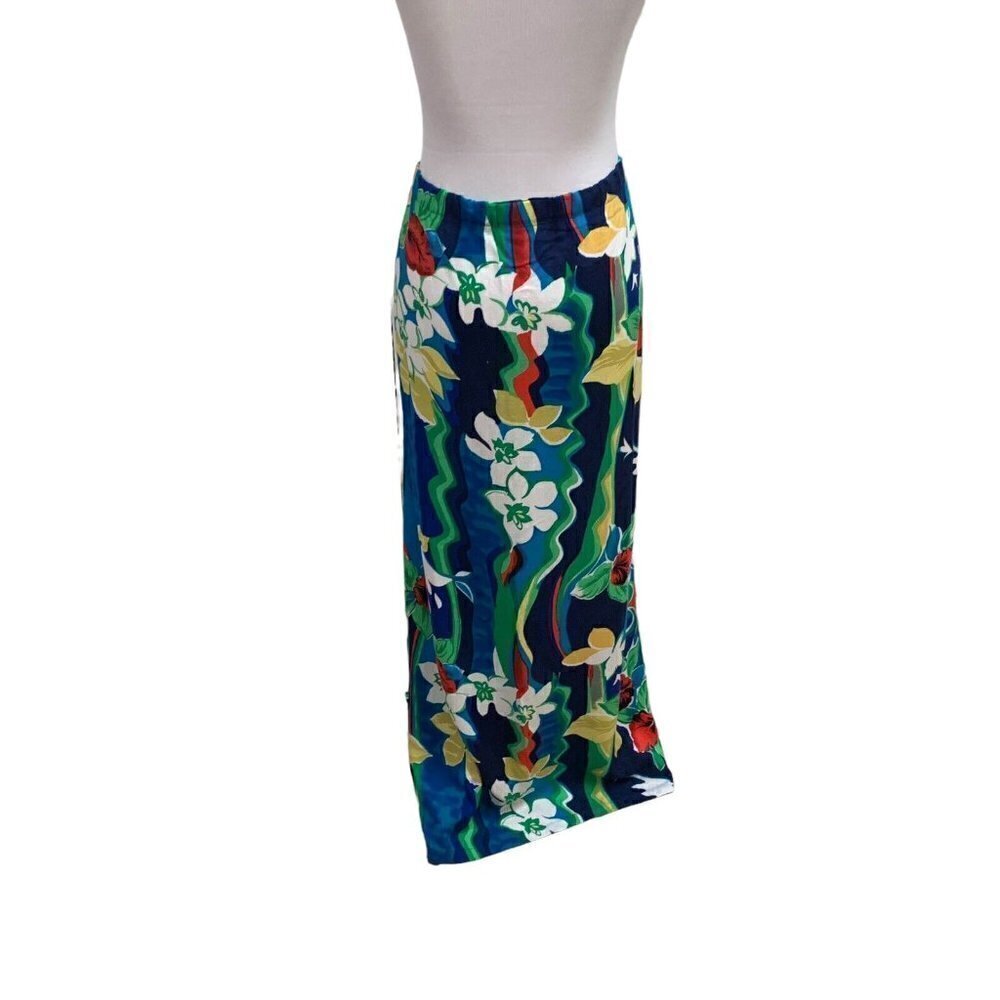 Hilo Hattie Vintage Women's Small / Medium S/M Maxi Skirt Hawaiian Print Floral - Picture 6 of 7